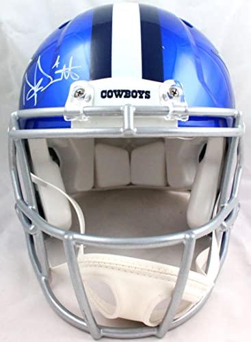 Dak Prescott Autographed Dallas Cowboys F/S Flash Speed Authentic Helmet-Beckett W Hologram White - Image 4