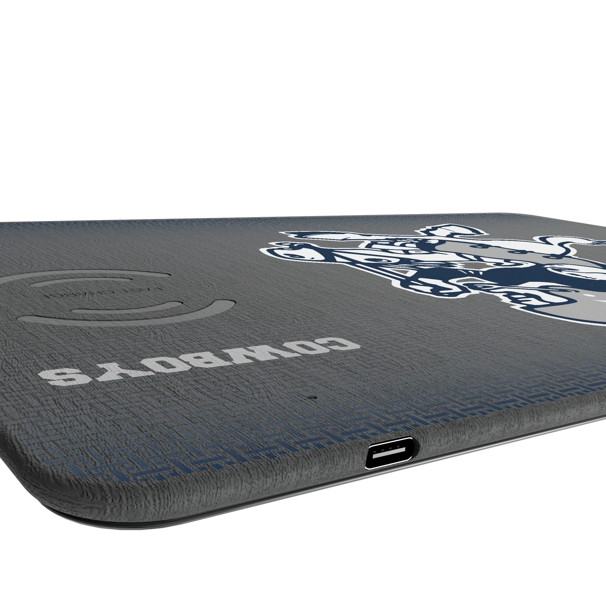 Dallas Cowboys 1966-1969 Historic Collection Linen 15-Watt Wireless Charger and Mouse Pad - Image 3