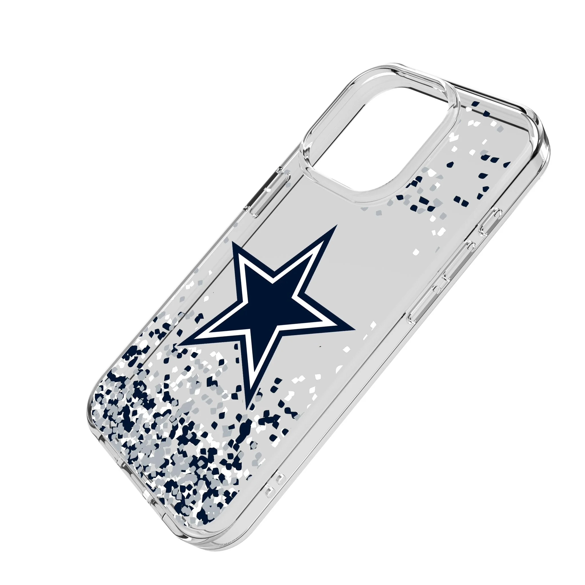 Dallas Cowboys Confetti Clear Phone Case for Apple iPhone - Image 2