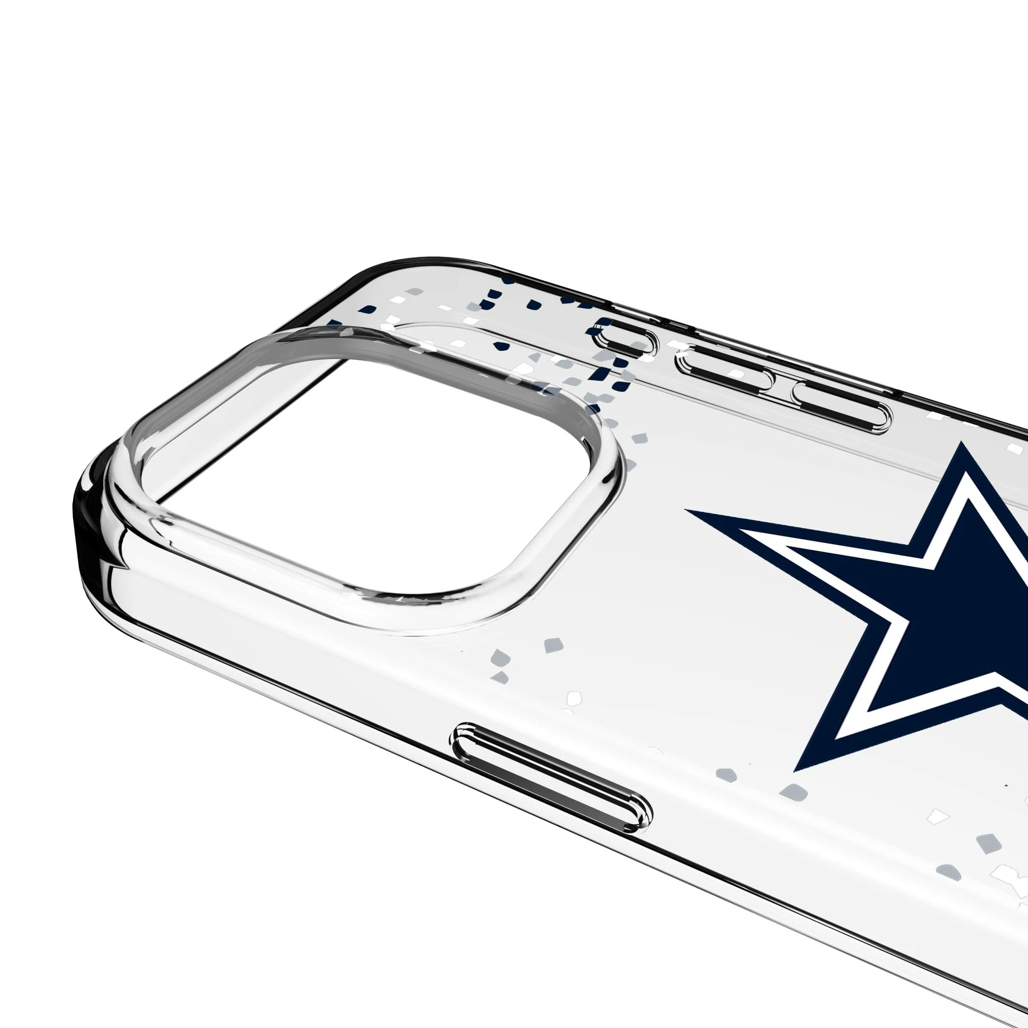 Dallas Cowboys Confetti Clear Phone Case for Apple iPhone - Image 3