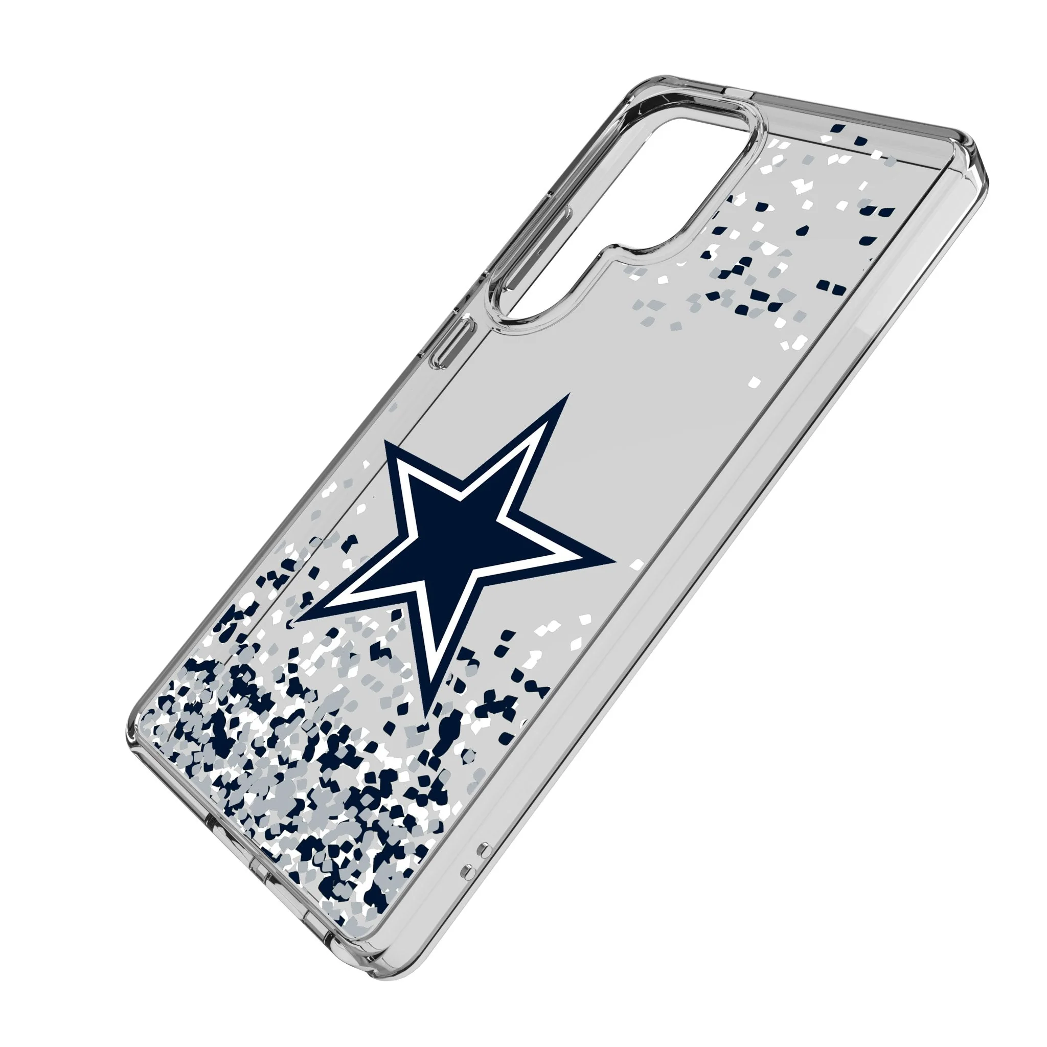 Dallas Cowboys Confetti Clear Phone Case for Samsung Galaxy - Image 2