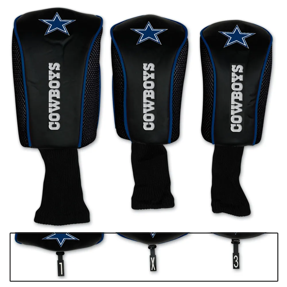 Dallas Cowboys Long Neck Head Covers-Mesh 3 pack