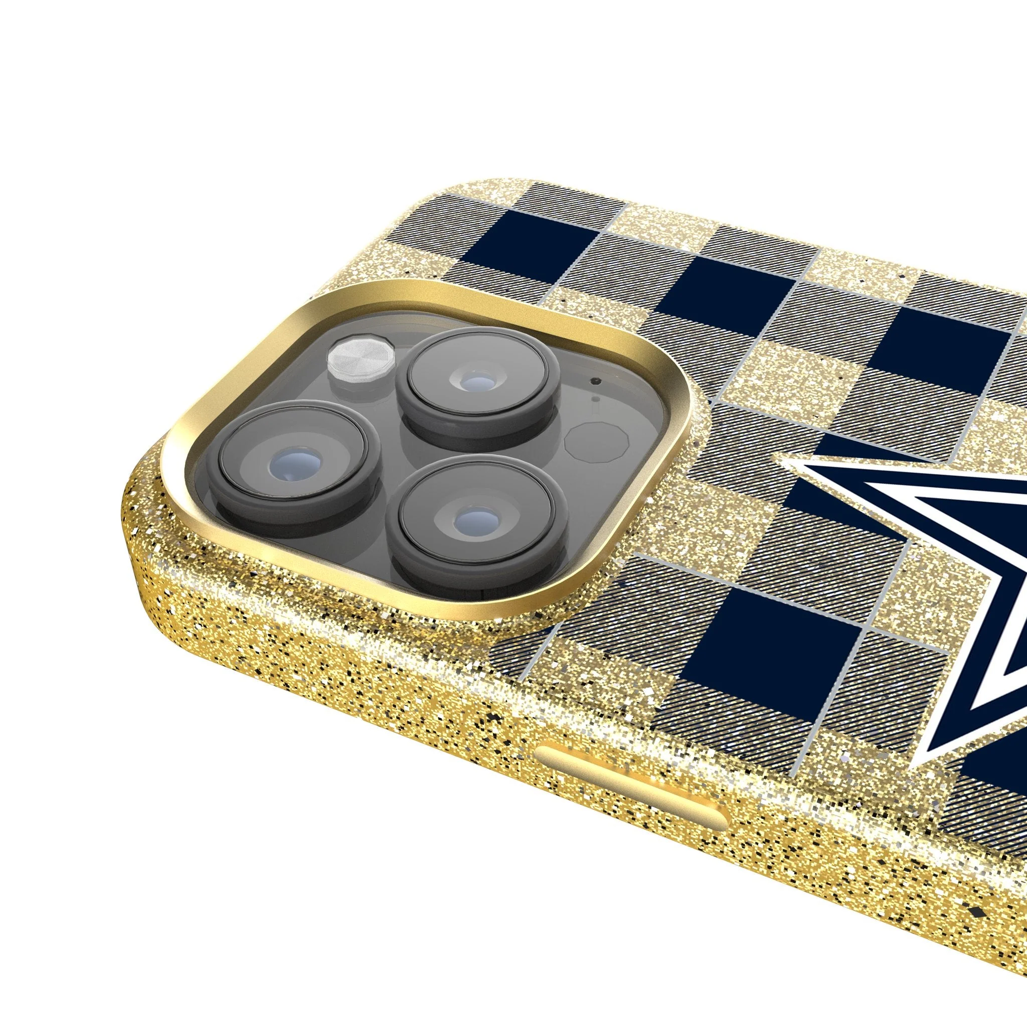 Dallas Cowboys Plaid Bling Phone Case - Image 4