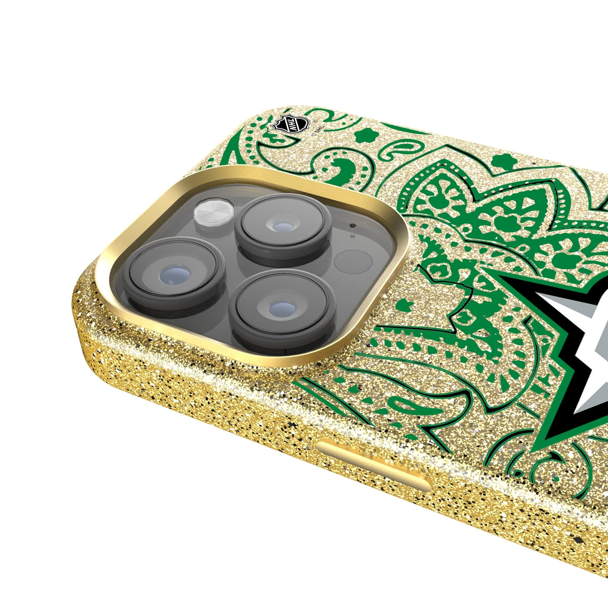 Dallas Stars Paisley Bling Phone Case - Image 4