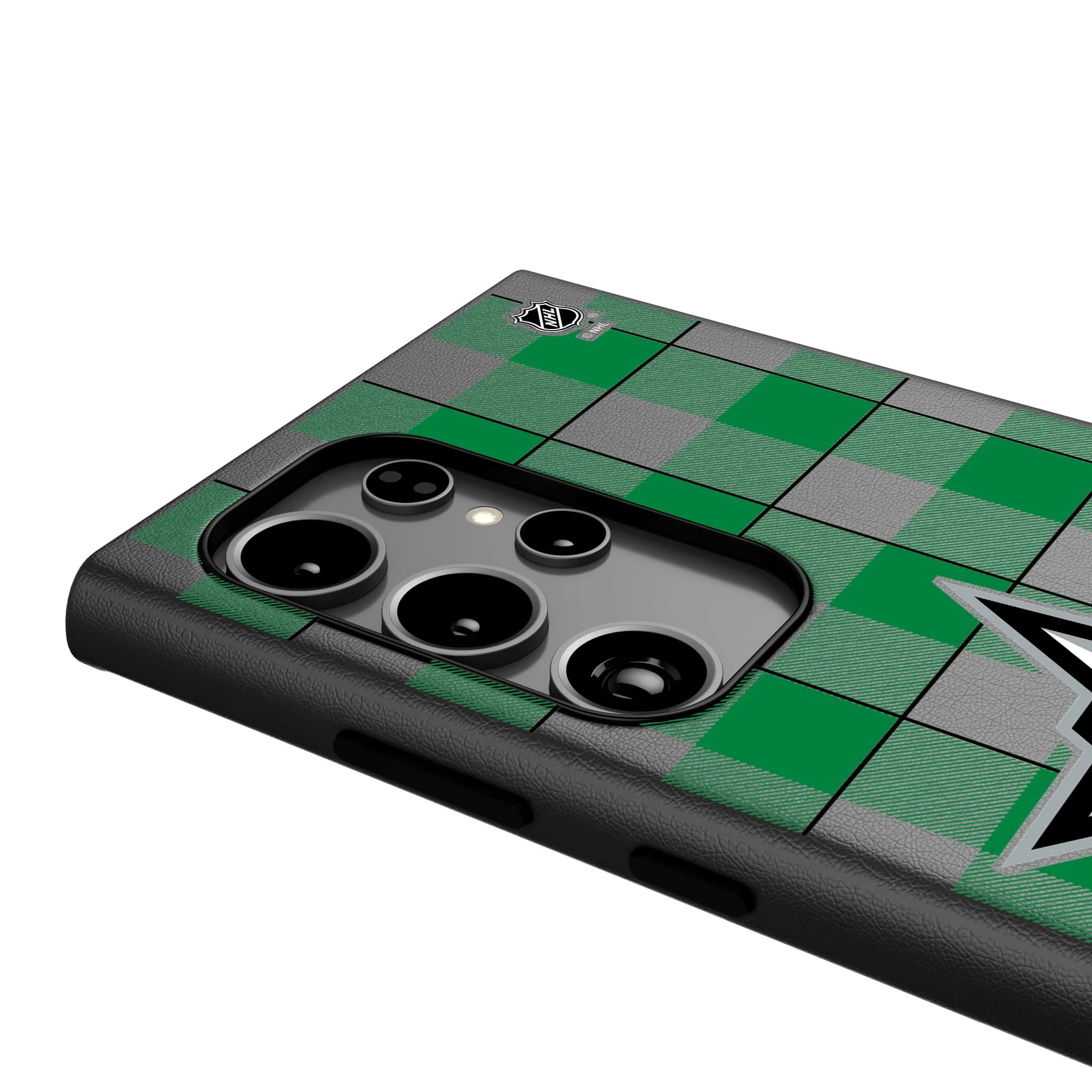 Dallas Stars Plaid MagSafe Compatible Phone Case for Samsung Galaxy - Image 4