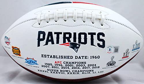 Damien Harris Autographed New England Patriots Logo Football-Beckett W Hologram Black - Image 4