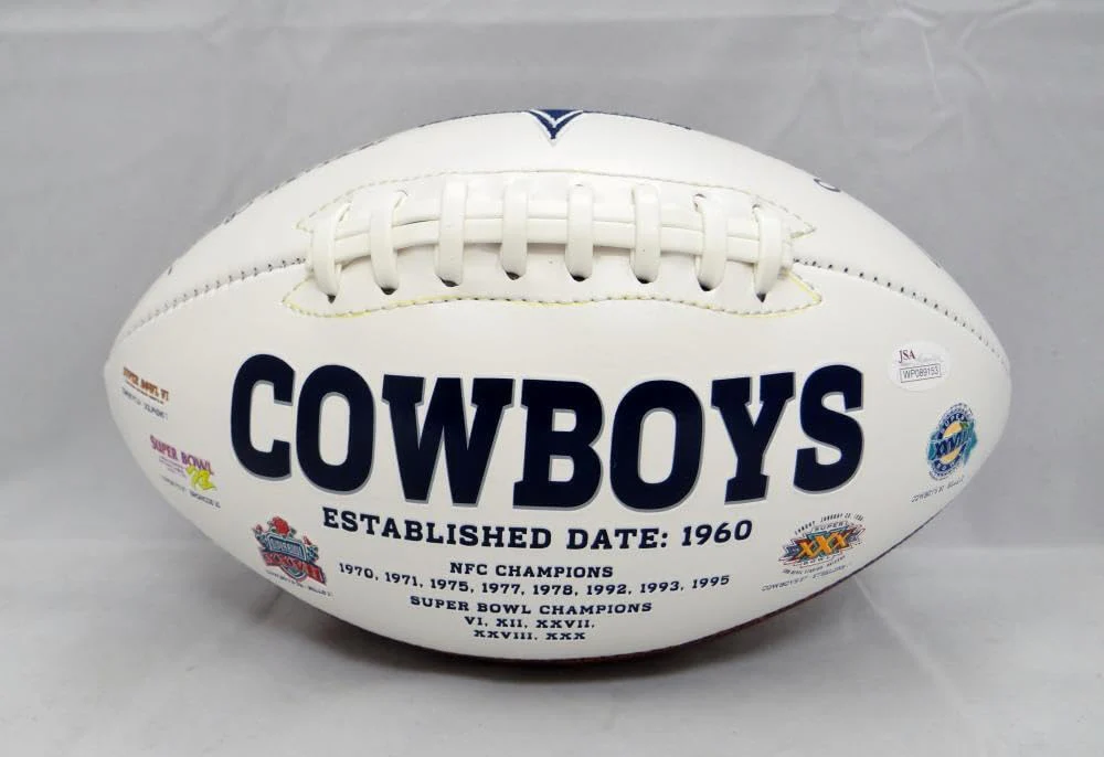 Dan Reeves Autographed Dallas Cowboys Logo Football W/SB Champs- JSA W Auth - Image 6