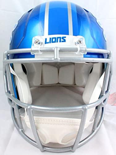 D'Andre Swift Autographed Detroit Lions F/S Flash Speed Authentic Helmet-Fanatics Silver - Image 4