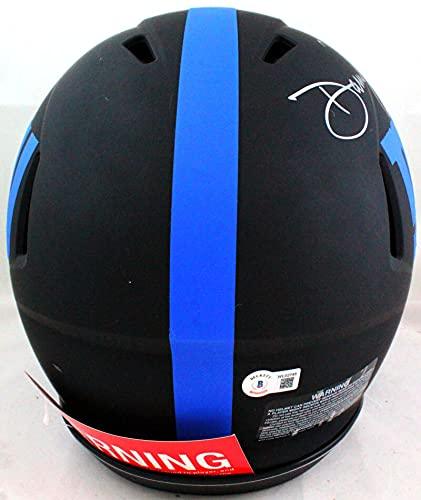 Daniel Jones Autographed F/S NY Giants Authentic Eclipse Helmet- Beckett W - Image 3
