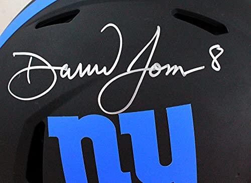 Daniel Jones Autographed F/S NY Giants Authentic Eclipse Helmet- Beckett W - Image 5