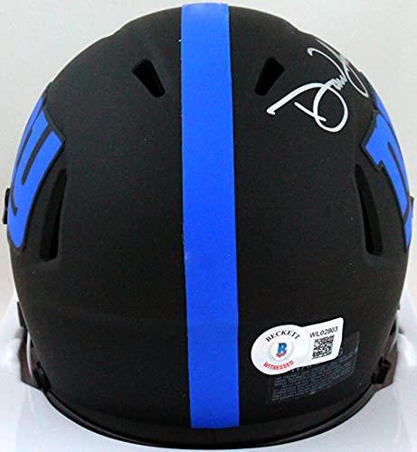 Daniel Jones Autographed New York Giants Eclipse Speed Mini Helmet- Beckett W Silver - Image 2