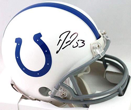 Darius Leonard Autographed Indianapolis Colts Mini Helmet- Beckett W Black