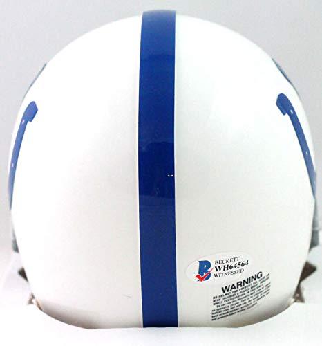 Darius Leonard Autographed Indianapolis Colts Mini Helmet- Beckett W Black - Image 2