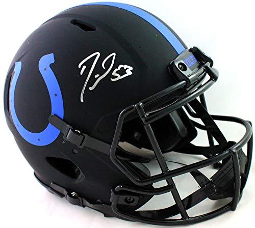 Darius Leonard Signed Colts Authentic Eclipse Speed F/S Helmet- Beckett W Silver