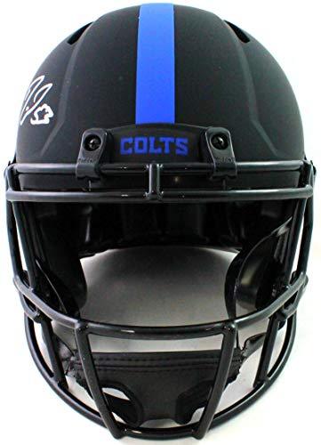 Darius Leonard Signed Colts Authentic Eclipse Speed F/S Helmet- Beckett W Silver - Image 4