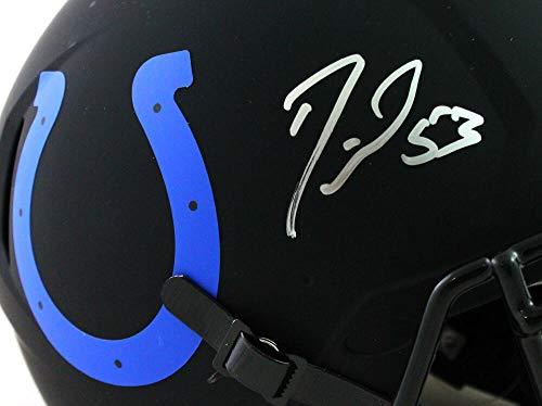 Darius Leonard Signed Colts Authentic Eclipse Speed F/S Helmet- Beckett W Silver - Image 5