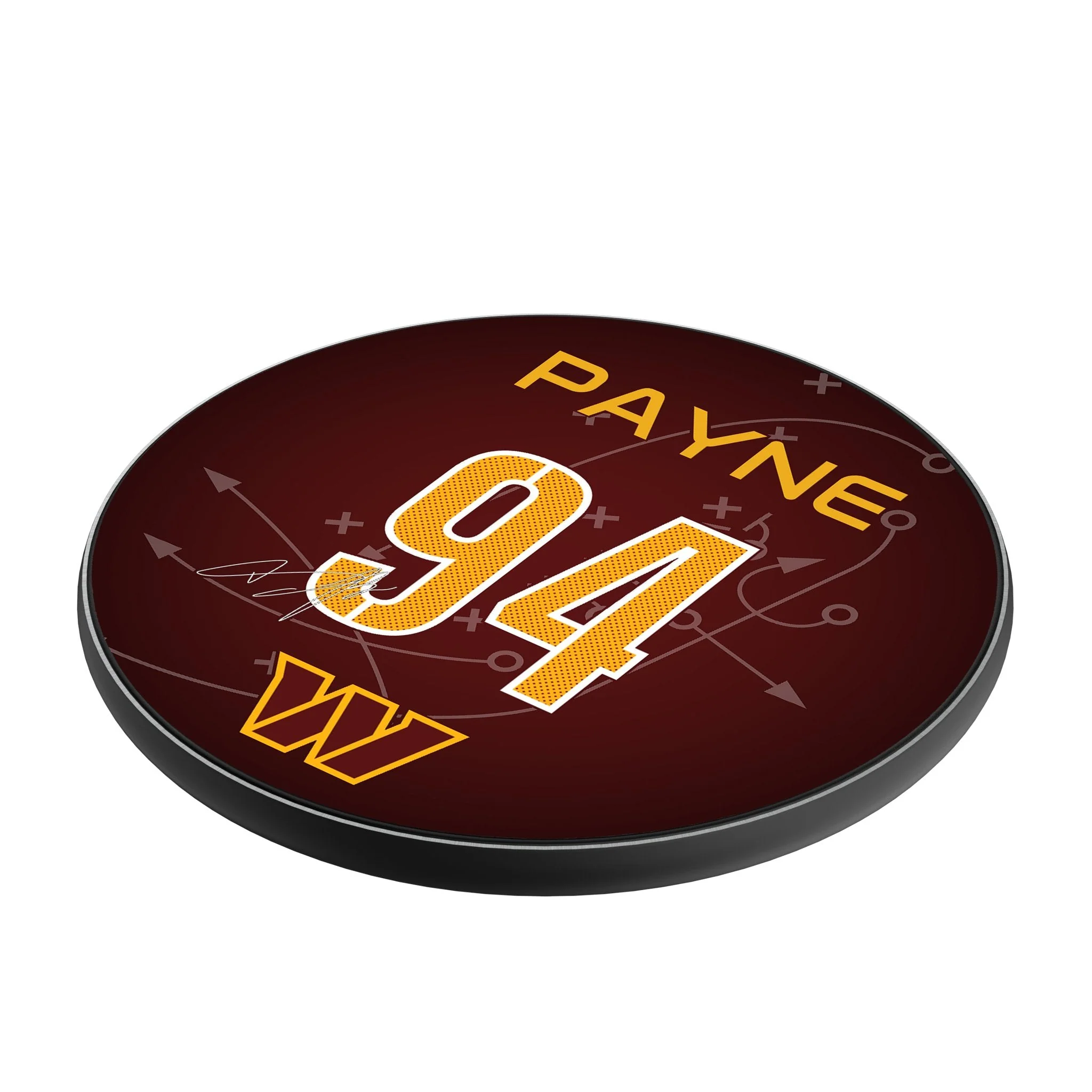 Daron Payne Washington Commanders 94 Ready 15-Watt Wireless Charger - Image 2