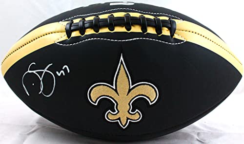 Darren Sproles Autographed New Orleans Saints Black Logo Football-Beckett W Hologram White