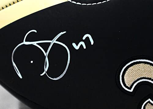 Darren Sproles Autographed New Orleans Saints Black Logo Football-Beckett W Hologram White - Image 3