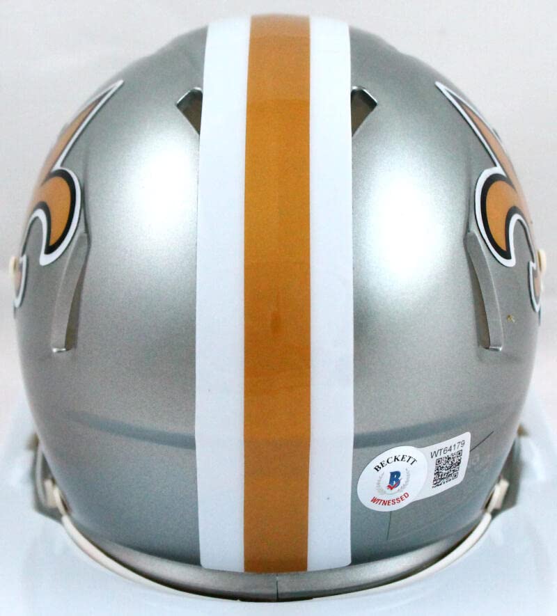 Darren Sproles Autographed New Orleans Saints Flash Speed Mini Helmet- Beckett W Hologram Black - Image 2