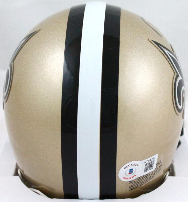 Darren Sproles Autographed New Orleans Saints Mini Helmet- Beckett W Hologram Black - Image 2