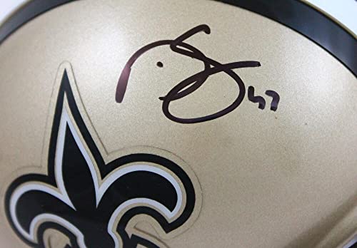 Darren Sproles Autographed New Orleans Saints Mini Helmet- Beckett W Hologram Black - Image 3