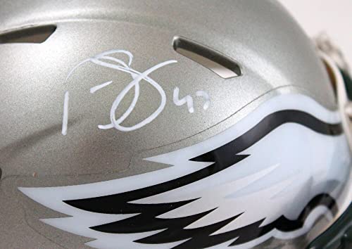 Darren Sproles Autographed Philadelphia Eagles Flash Speed Mini Helmet- Beckett W Hologram White - Image 3
