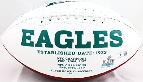 Darren Sproles Autographed Philadelphia Eagles Logo Football w/SB Champs-Beckett W Hologram Black - Image 2