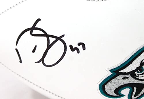 Darren Sproles Autographed Philadelphia Eagles Logo Football w/SB Champs-Beckett W Hologram Black - Image 4
