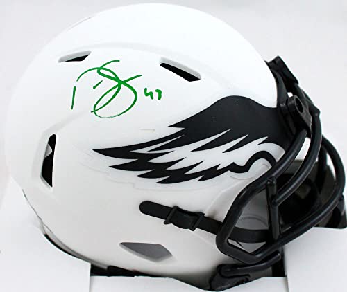 Darren Sproles Autographed Philadelphia Eagles Lunar Speed Mini Helmet- Beckett W Hologram Green
