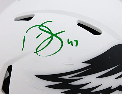 Darren Sproles Autographed Philadelphia Eagles Lunar Speed Mini Helmet- Beckett W Hologram Green - Image 3