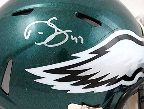 Darren Sproles Autographed Philadelphia Eagles Speed Mini Helmet- Beckett W Hologram Silver - Image 3