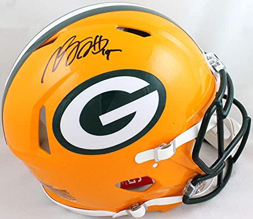 Davante Adams Autographed GB Packers Authentic Speed F/S Helmet- Beckett WBlack