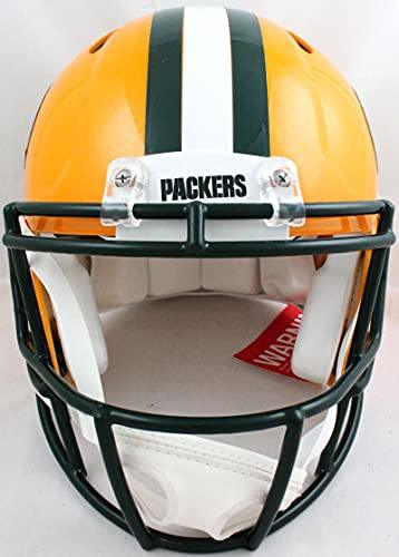 Davante Adams Autographed GB Packers Authentic Speed F/S Helmet- Beckett WBlack - Image 4