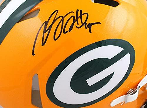 Davante Adams Autographed GB Packers Authentic Speed F/S Helmet- Beckett WBlack - Image 5