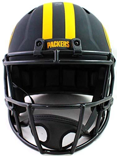 Davante Adams Autographed Packers F/S Eclipse Speed Helmet- Beckett Witnessed Yellow - Image 4