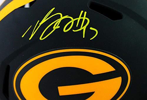 Davante Adams Autographed Packers F/S Eclipse Speed Helmet- Beckett Witnessed Yellow - Image 5