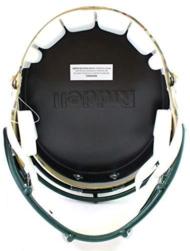 Davante Adams Autographed Packers Full Size Camo Helmet- Beckett Witnessed White - Image 2