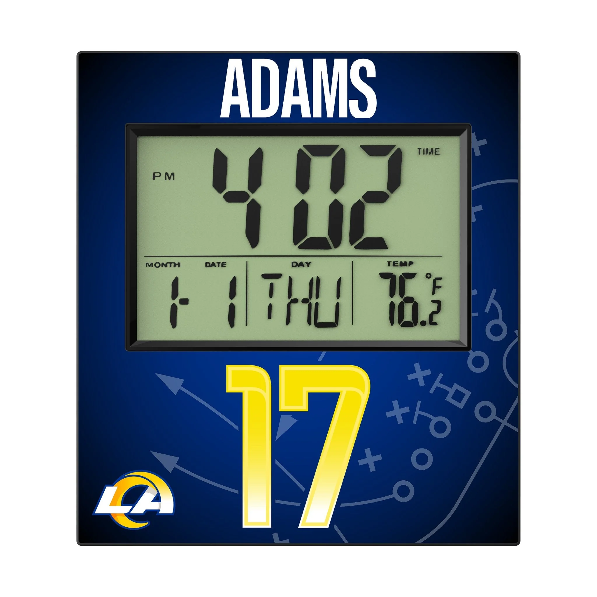 Davante Adams Los Angeles Rams 17 Game Tactic Wall Clock - Image 2