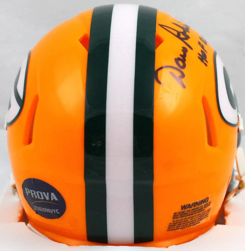 Dave Robinson Autographed Green Bay Packers 61-79 Speed Mini Helmet W/HOF-Prova Auth Black - Image 2