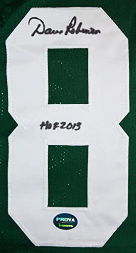 Dave Robinson Autographed Green Pro Style Jersey w/HOF-Prova Auth Black - Image 3