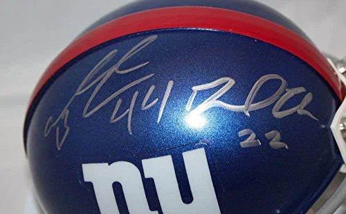 David Wilson Ahmad Bradshaw Autographed New York Giants Mini Helmet- JSA Witnessed Auth - Image 2