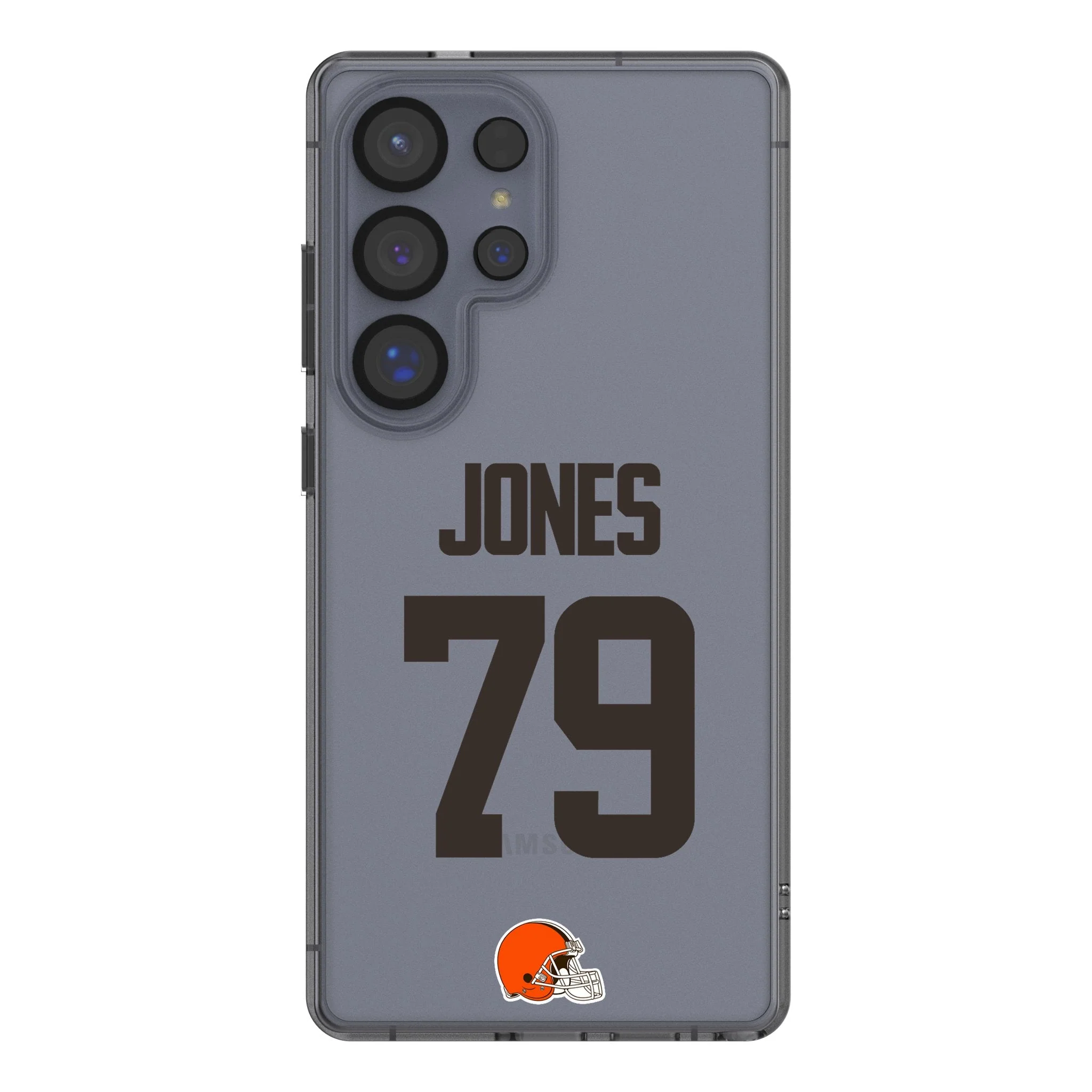 Dawand Jones Cleveland Browns 79 Game Tactic Clear Phone Case for Samsung Galaxy