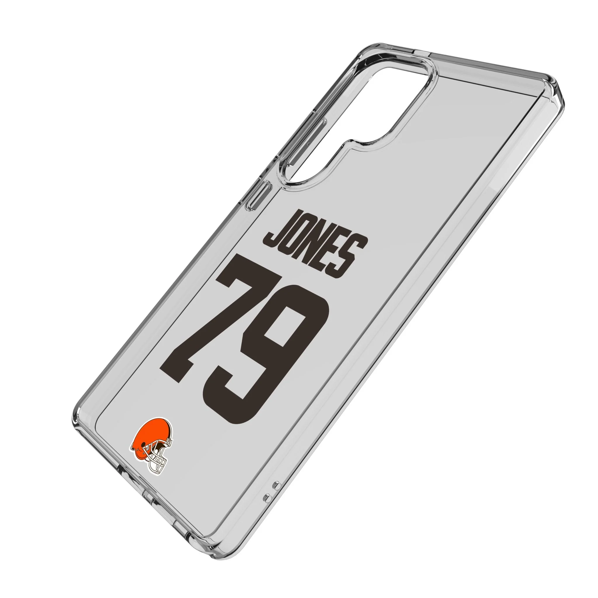 Dawand Jones Cleveland Browns 79 Game Tactic Clear Phone Case for Samsung Galaxy - Image 2