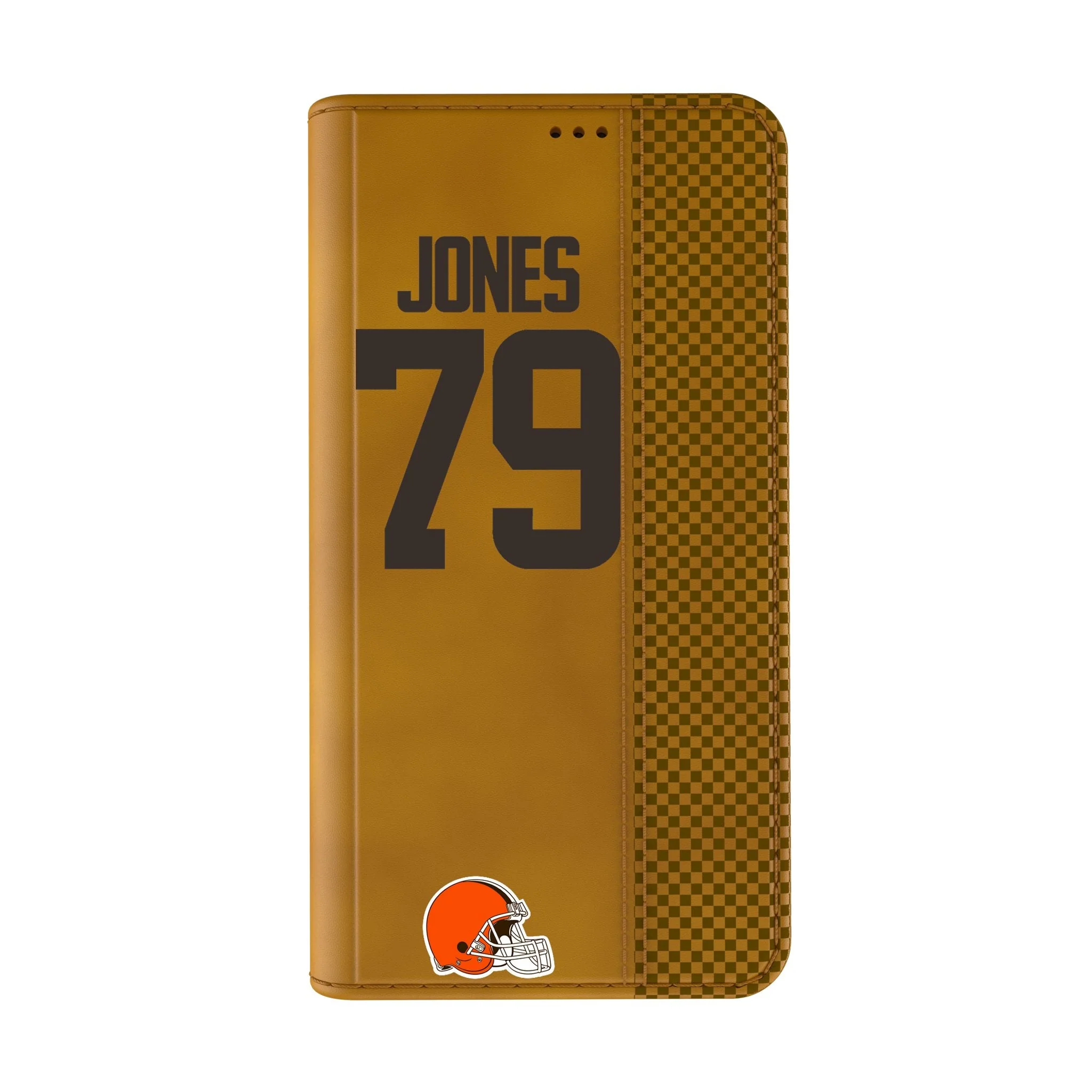 Dawand Jones Cleveland Browns 79 Game Tactic Folio Phone Case for Apple iPhone - Image 2
