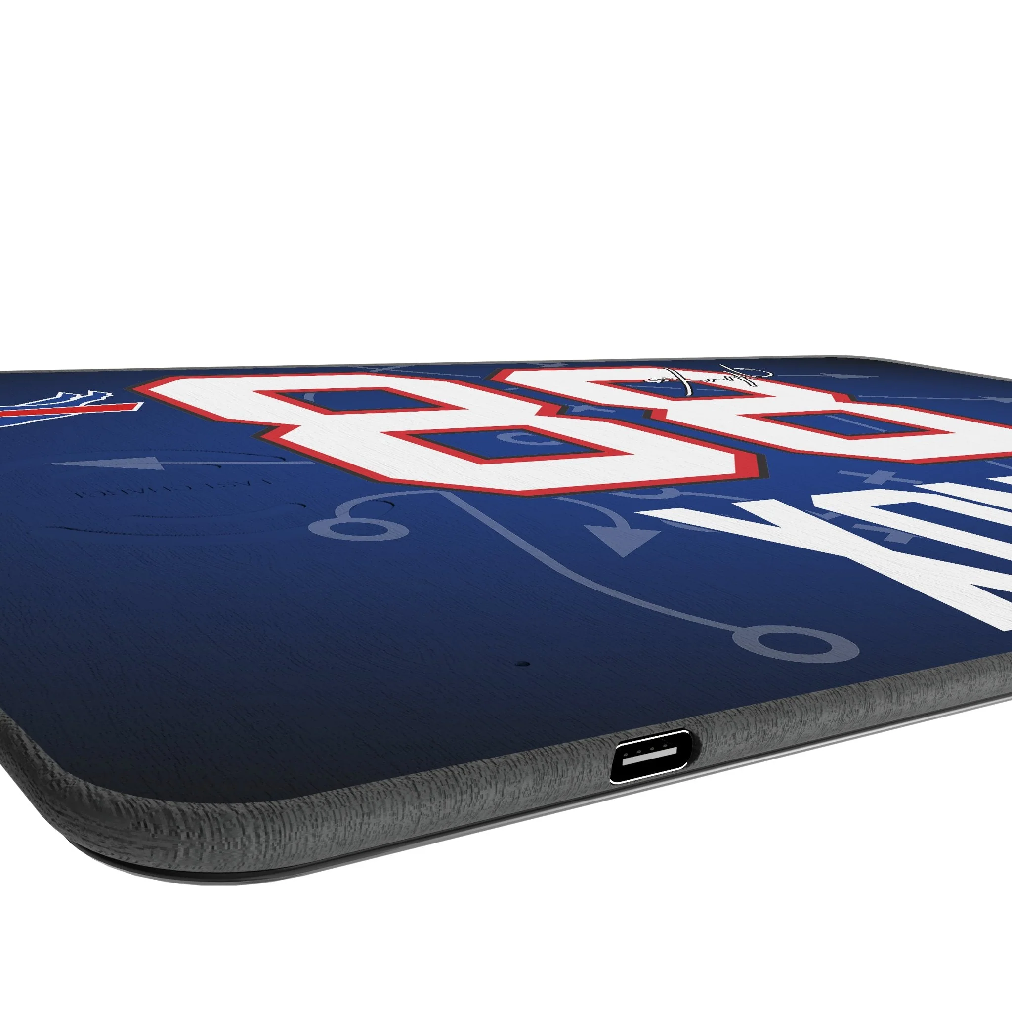 Dawson Knox Buffalo Bills 88 Game Tactic 15-Watt Wireless Charger and Mouse Pad - Image 3