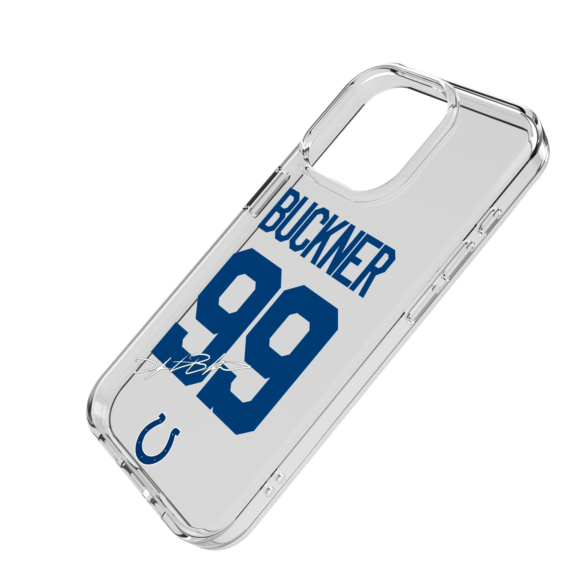 DeForest Buckner Indianapolis Colts 99 Game Tactic Clear Phone Case for Apple iPhone - Image 2
