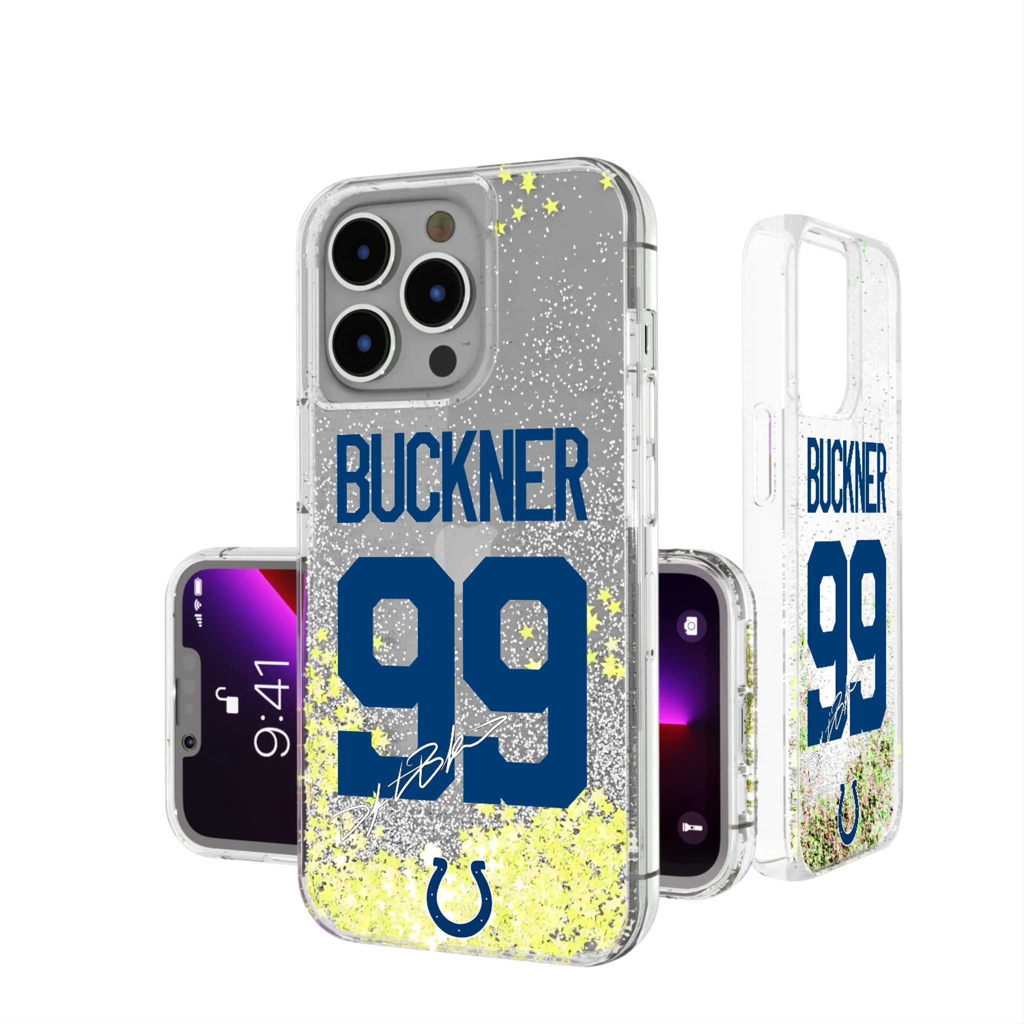 DeForest Buckner Indianapolis Colts 99 Ready Glitter Phone Case