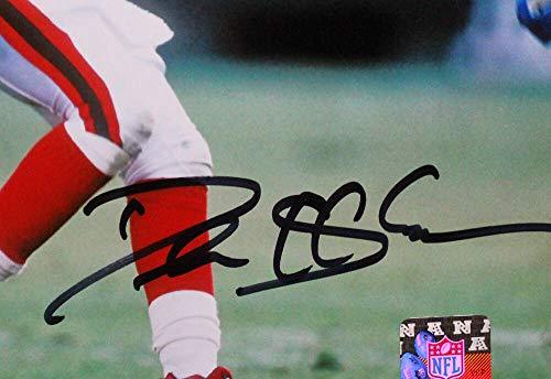 Deion Sanders Autographed 49ers 8x10 Backpedaling HM Photo - Beckett W Black - Image 2