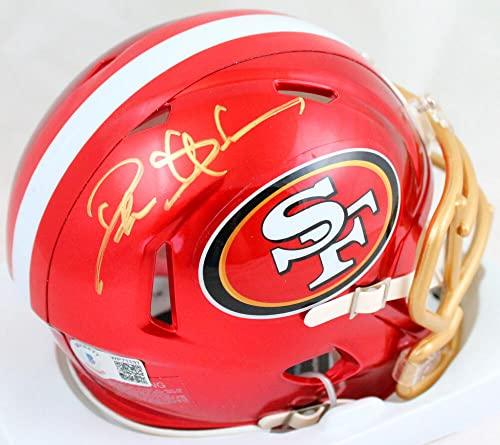 Deion Sanders Autographed 49ers Flash Mini Helmet-Beckett W Hologram Gold